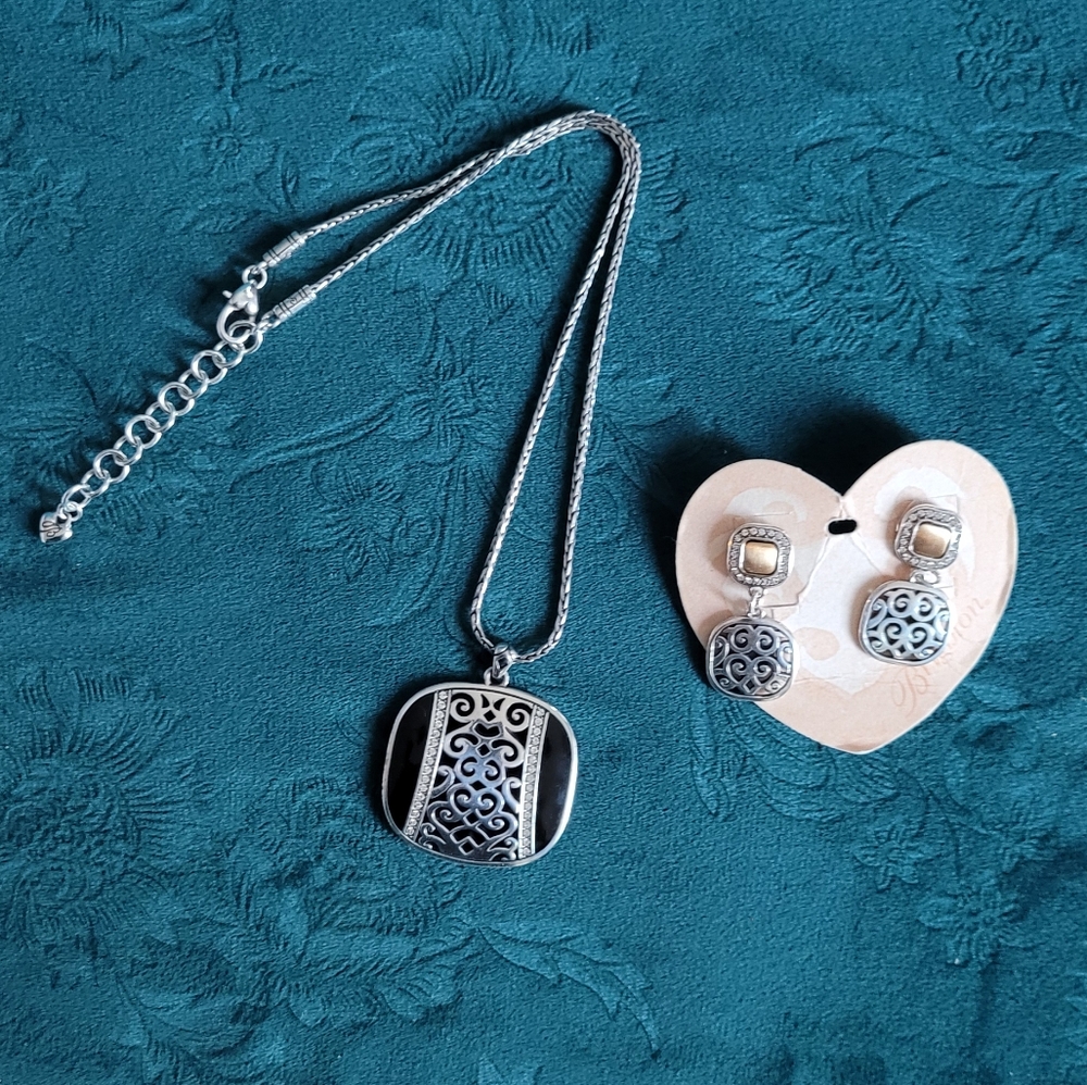 2pc Brighton Shadow Play Set Necklace Earrings